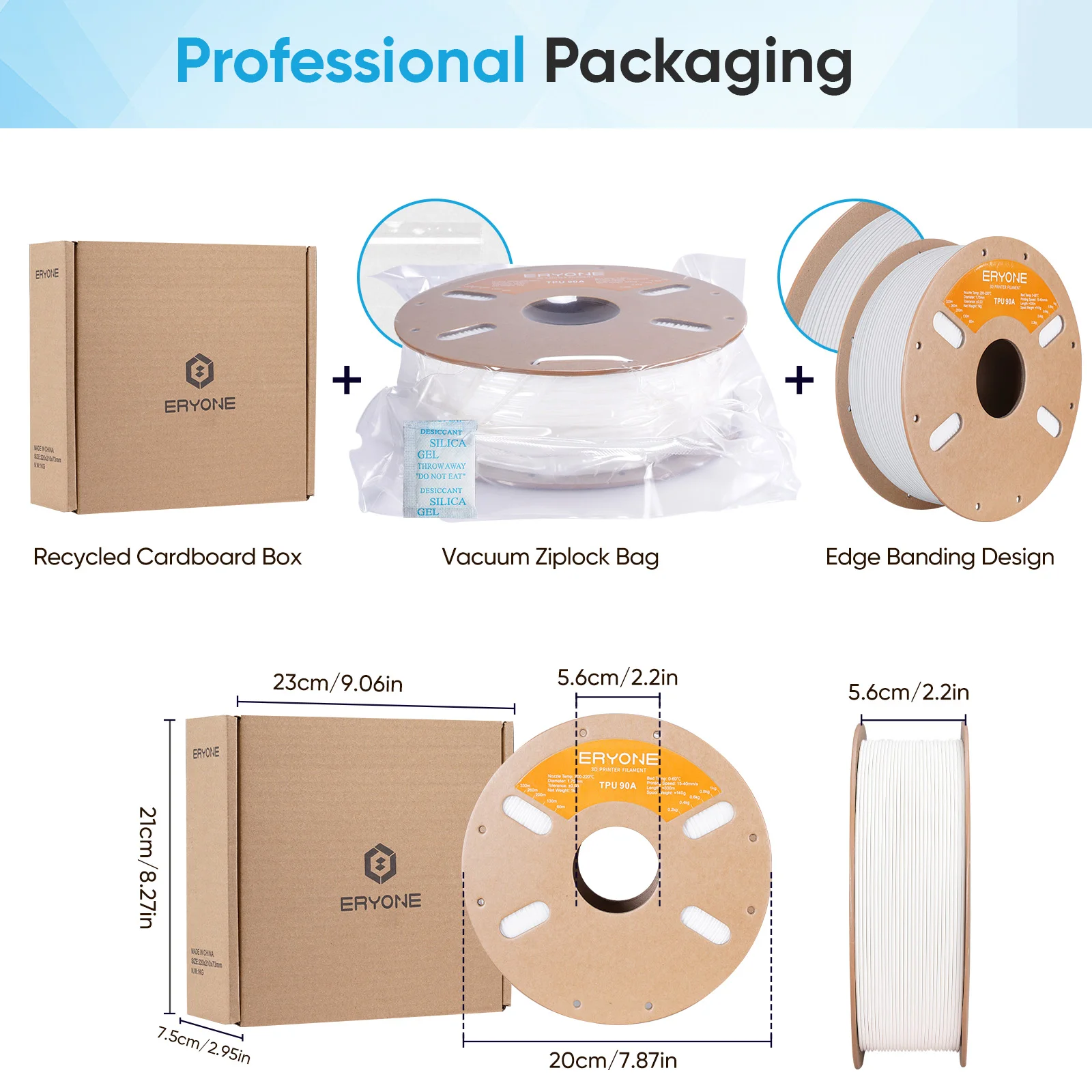 ERYONE TPU 90A Flexible Filament 1.75mm, 1 kg to 6 kg – photo 6