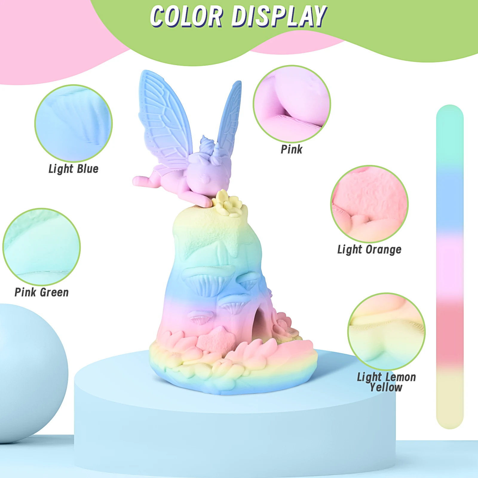 ERYONE Matte Rainbow PLA Filament 1.75mm, 5 kg – photo 3