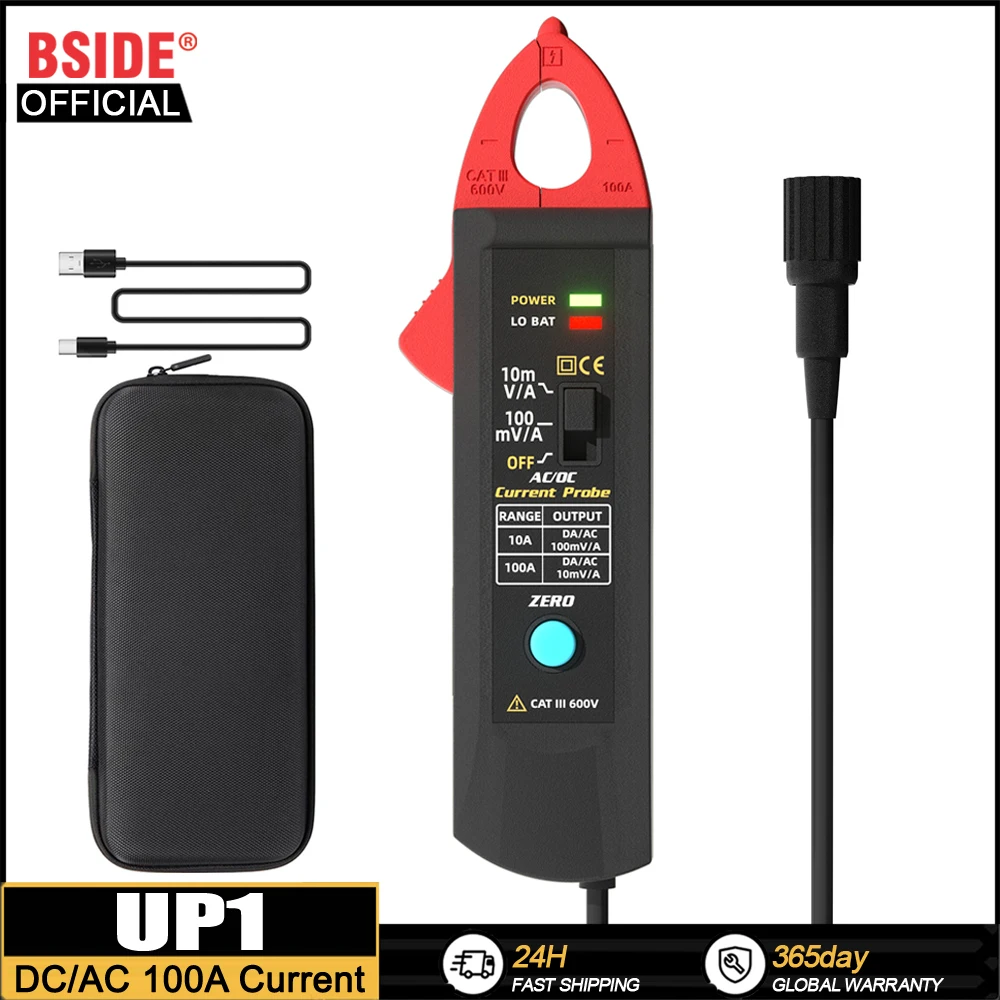BSIDE UP1 AC/DC Current Clamp Adapter for Oscilloscopes, 10 mA–100 A – photo 6