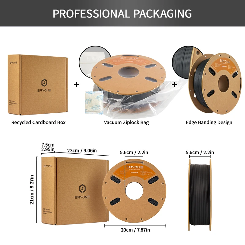 ERYONE Matte PLA Filament 1.75mm, 10 kg (10 × 1 kg) – photo 7