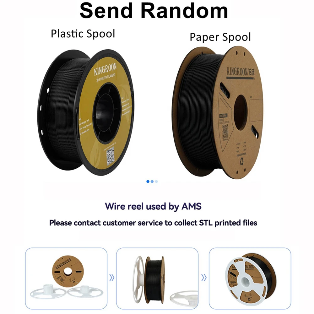 KINGROON PLA, PETG & ABS Filament 1.75mm, 5 kg Single-Color Packs – photo 4