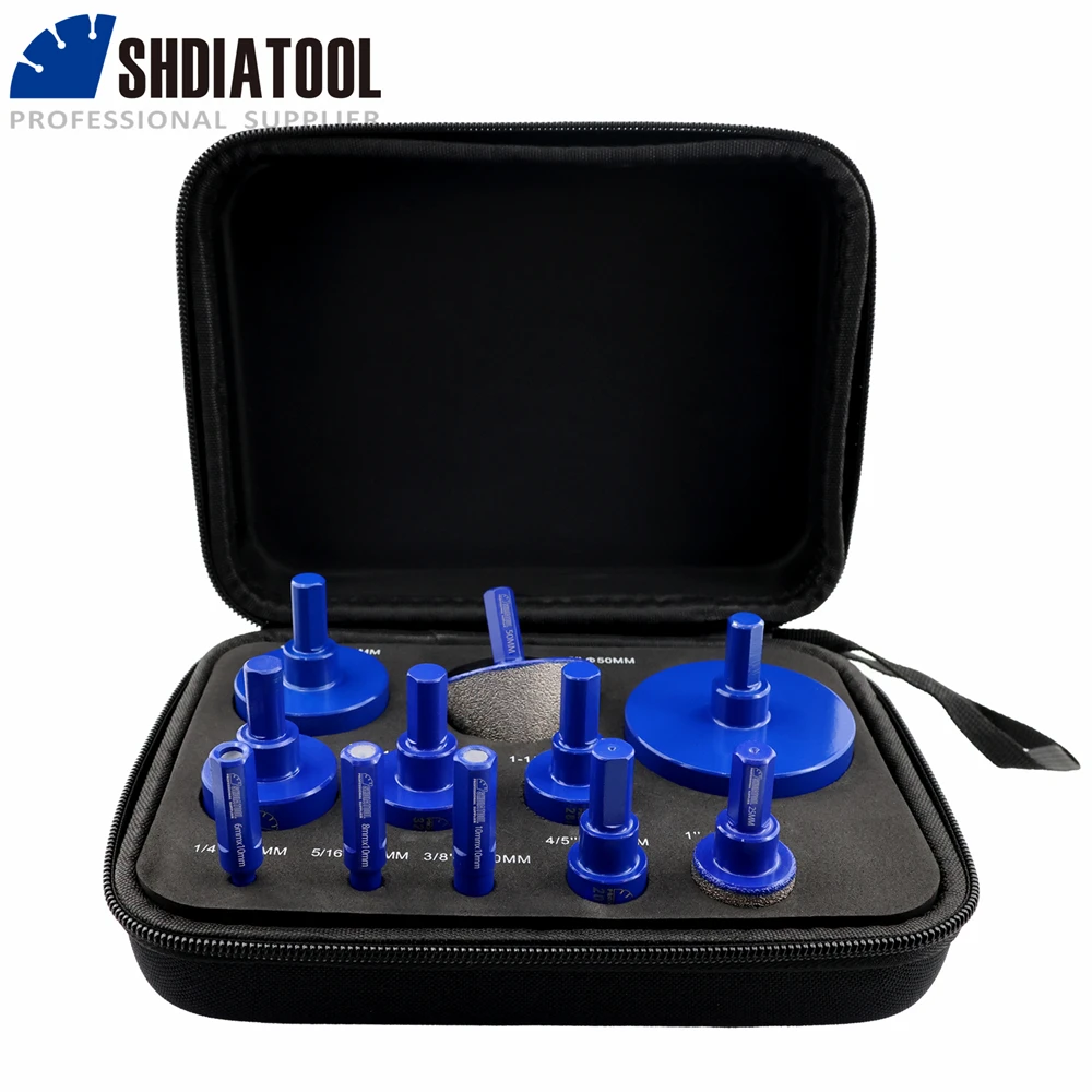 SHDIATOOL 11-Piece Diamond Core Drill Bit Set, 6–65 mm – photo 3