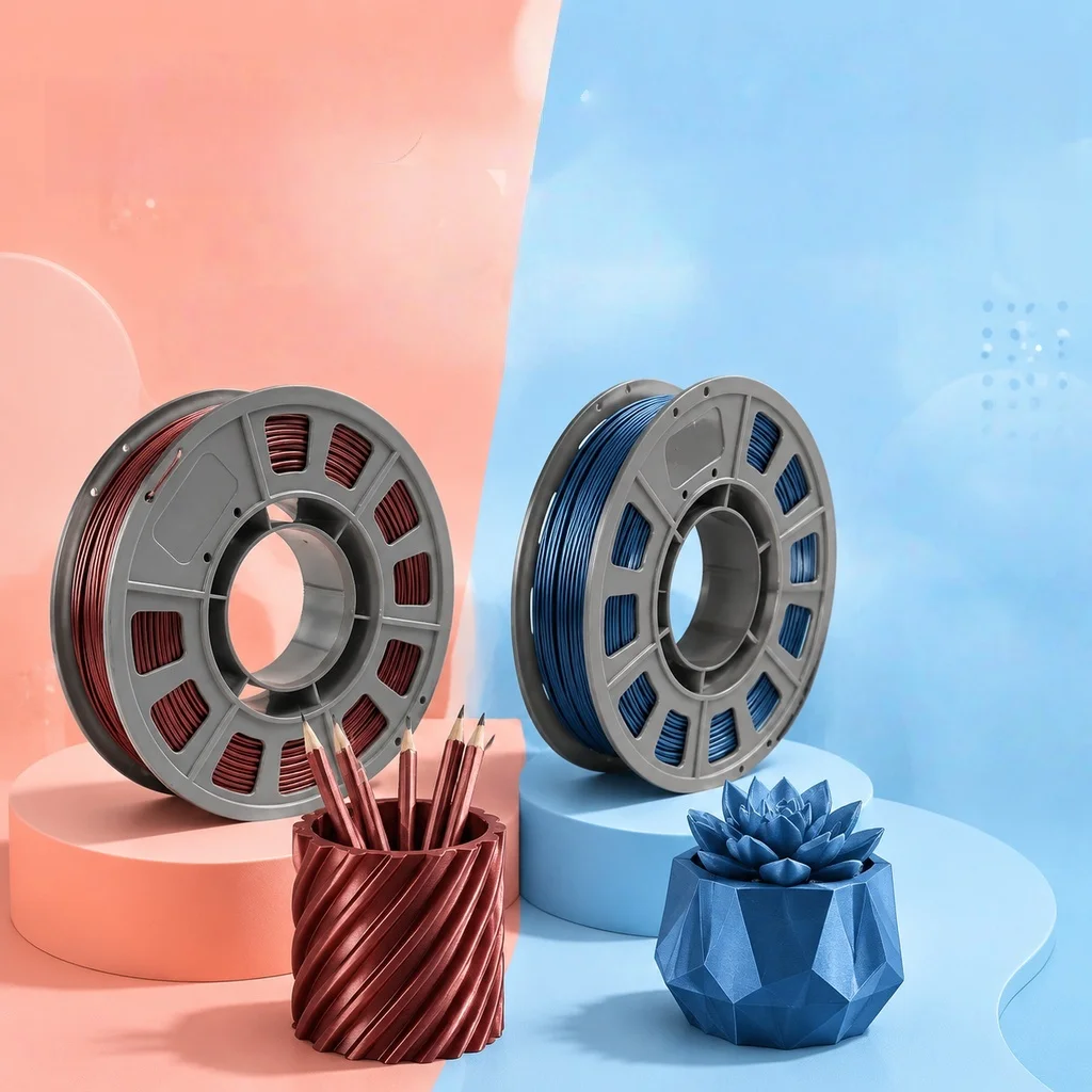 FUN TOO Metallic PETG Filament 1.75mm, 2 × 300 g, 2pack 2color / 600g