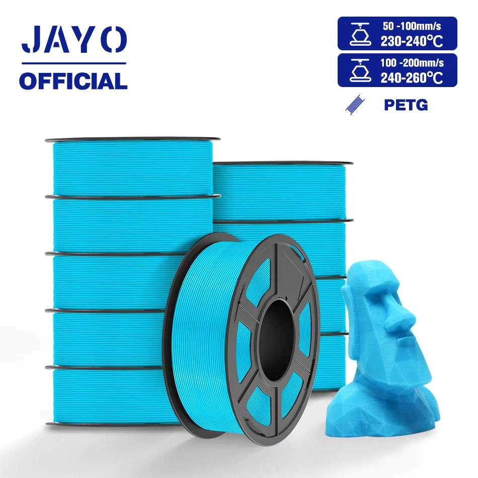 JAYO PETG Filament 1.75mm, 10 Spools, Sky Blue 10 Rolls