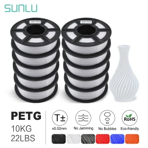 SUNLU PETG Filament 1.75mm, 10 kg (10 × 1 kg)