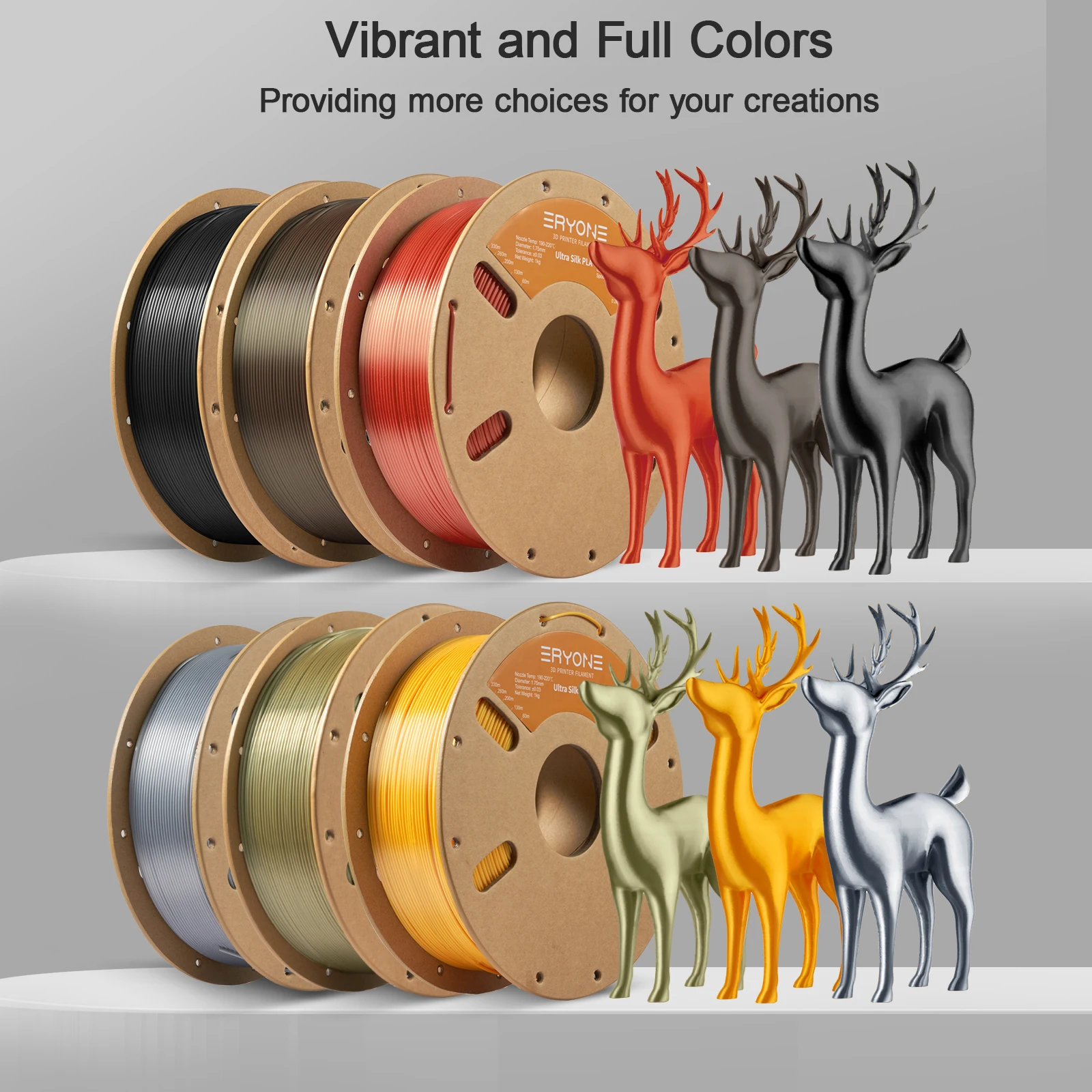 ERYONE Ultra Silk PLA Filament 1.75mm, 5 kg (5 × 1 kg) – photo 6