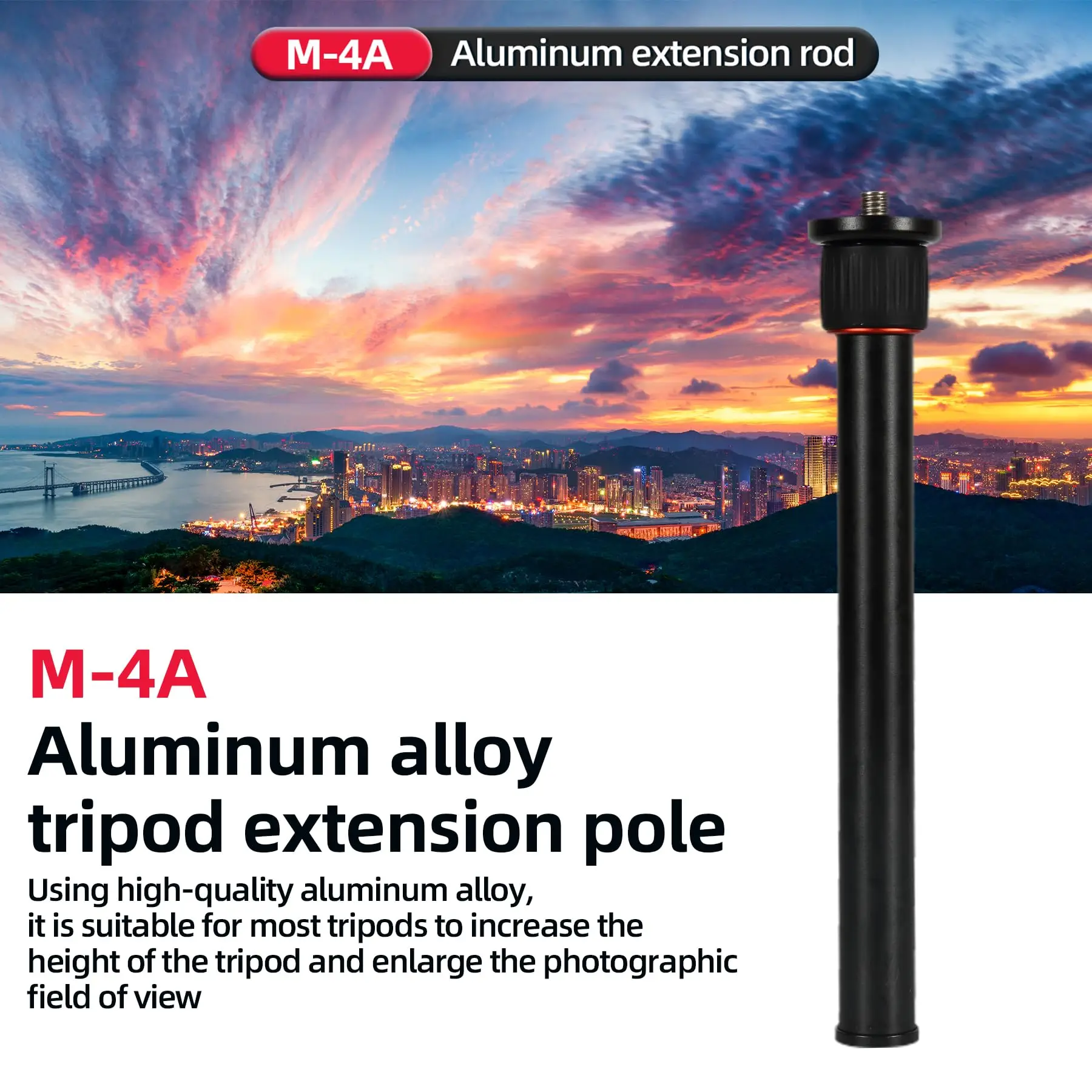 Fotopro M-4A Aluminum Tripod Extension Column, 16" (40 cm) – photo 2