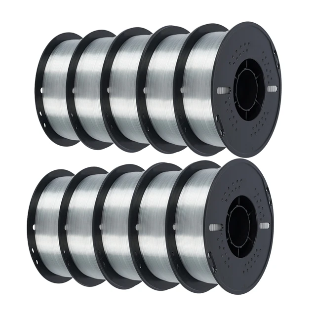 KINGROON PETG Filament 1.75mm, 5 kg or 10 kg (1 kg Spools), 10kg Transparent
