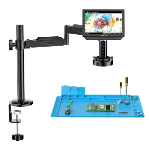 TOMLOV TM4K-AF 4K Autofocus Digital Microscope, 8" Screen, Flex Arm
