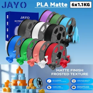 JAYO Matte PLA Filament 1.75mm, 6-Roll Sets