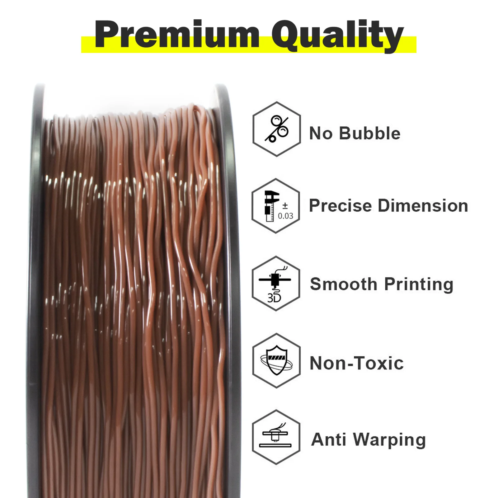 Geeetech TPU Flexible Filament 1.75mm, 10 kg, Transparent Brown – photo 4