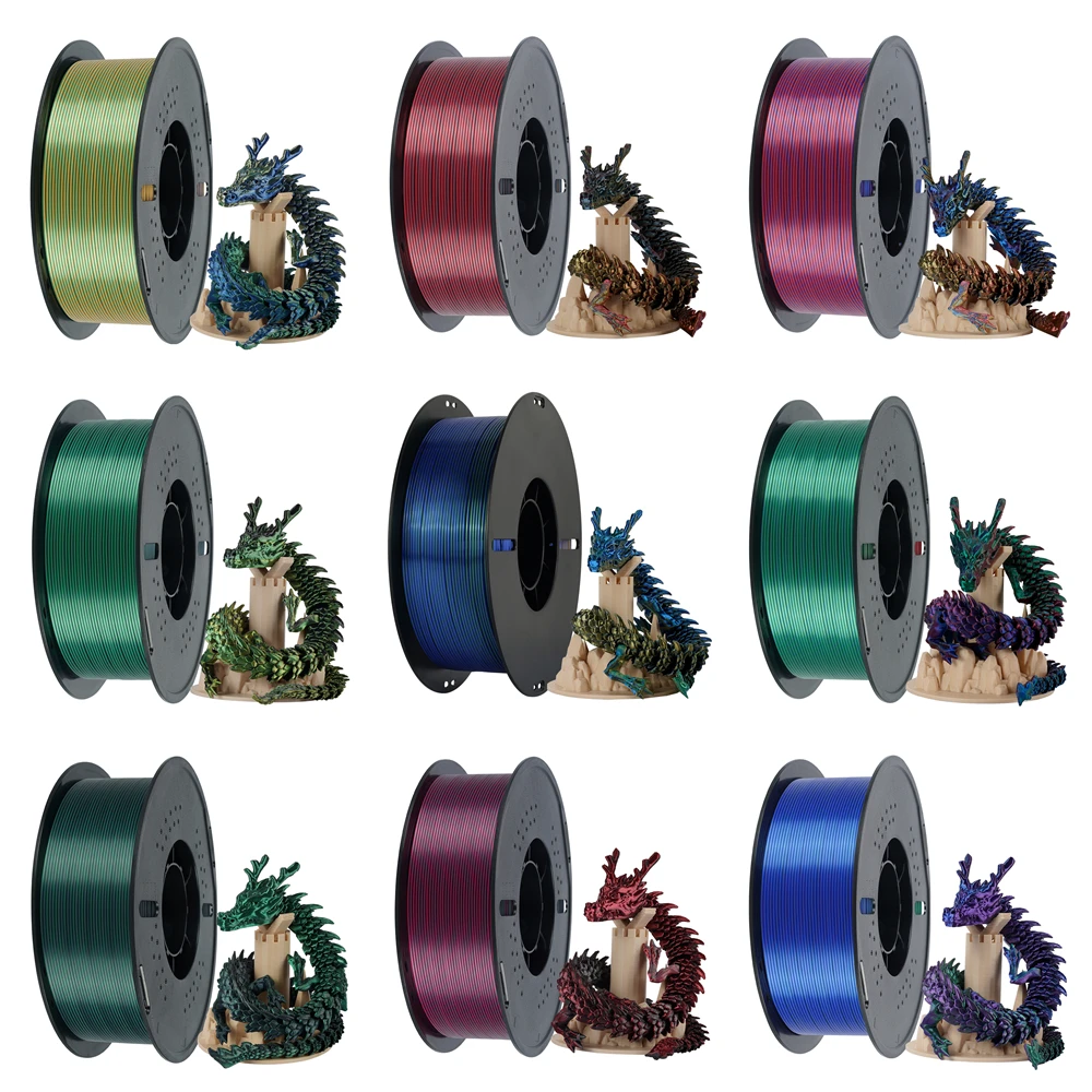 KINGROON Tri-Color Silk PLA Filament 1.75mm, 5 kg – photo 5