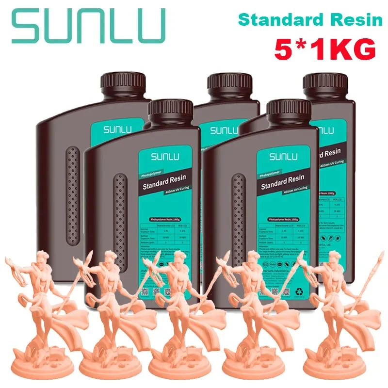 SUNLU Standard UV Resin 405nm, 5 kg (5 × 1 kg), Standard 5Beige
