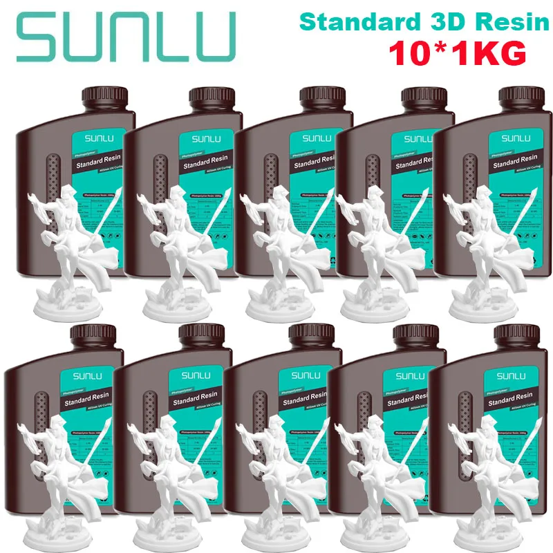 SUNLU Standard UV Resin 405nm, 10 kg (10 × 1 kg), Standard white