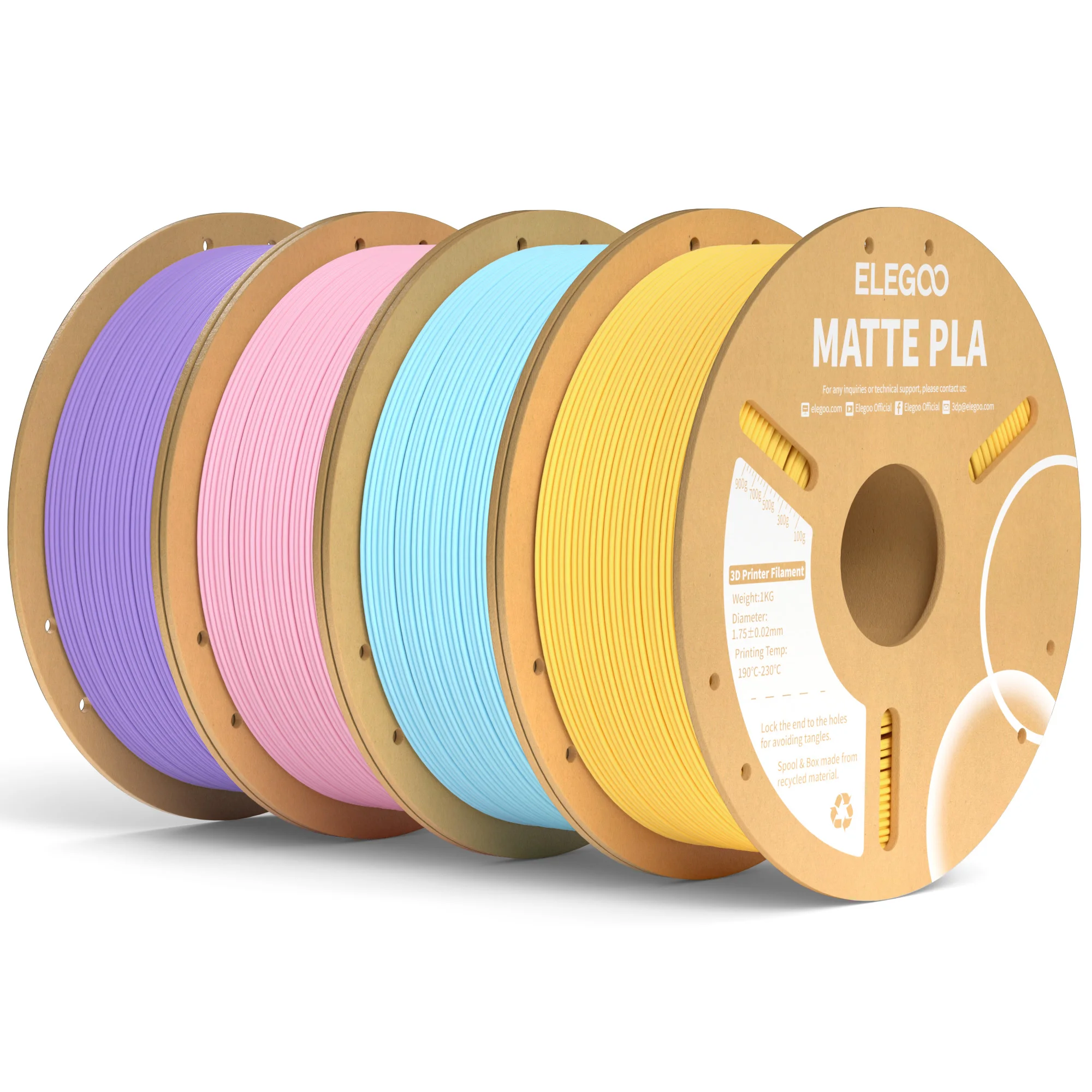 ELEGOO Matte PLA Filament 1.75mm, 5 kg (5 × 1 kg) – photo 6