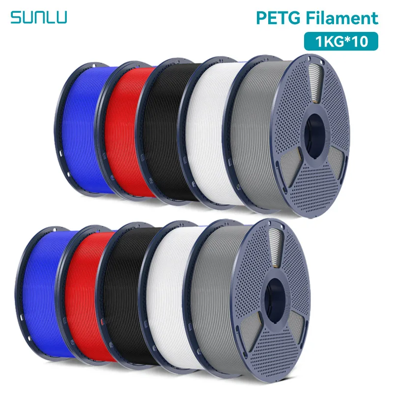 SUNLU PETG Filament 1.75mm, 10 Spools, MIX 4