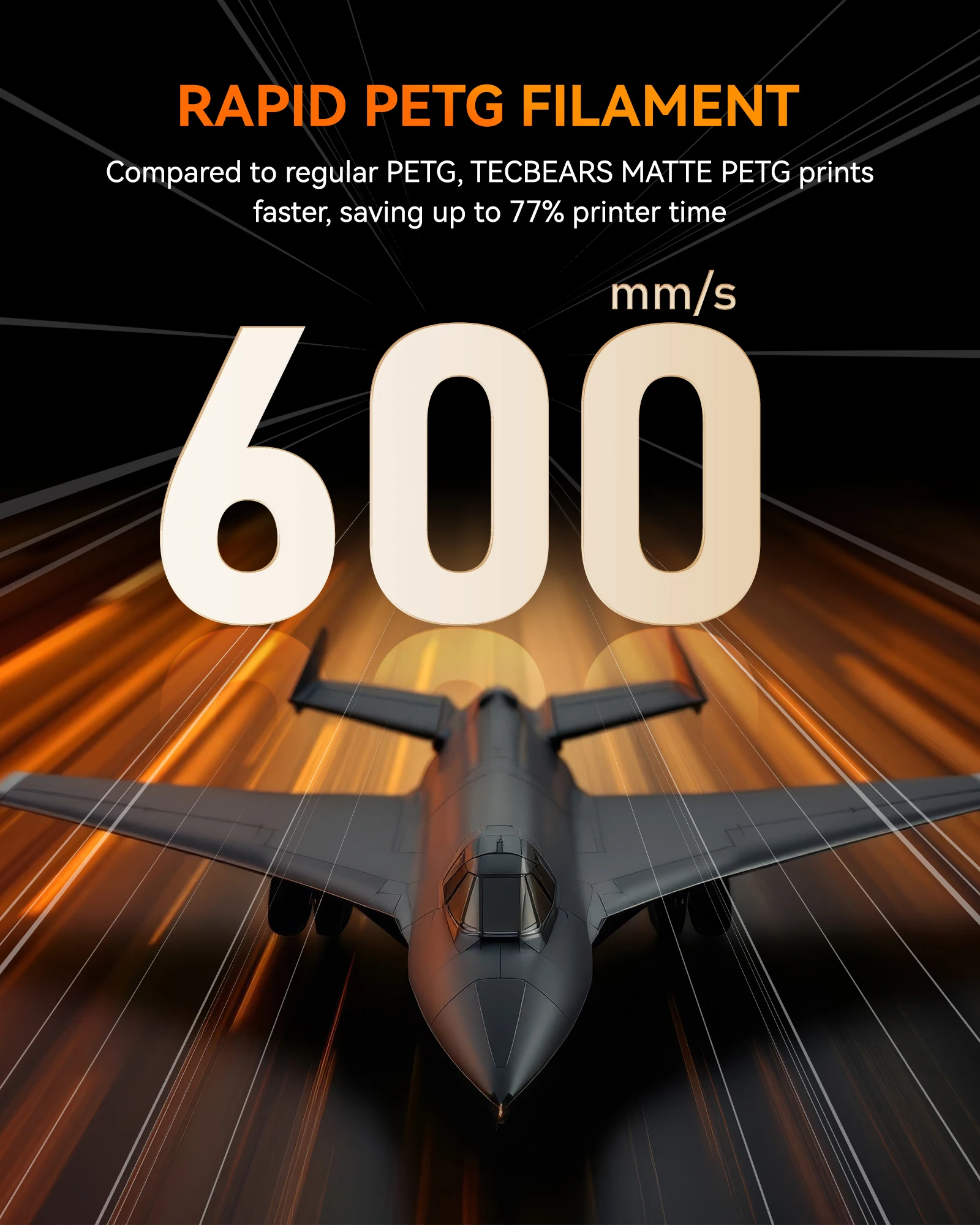 TECBEARS High Speed Matte PETG Filament 1.75mm, 5-Spool Set – photo 4