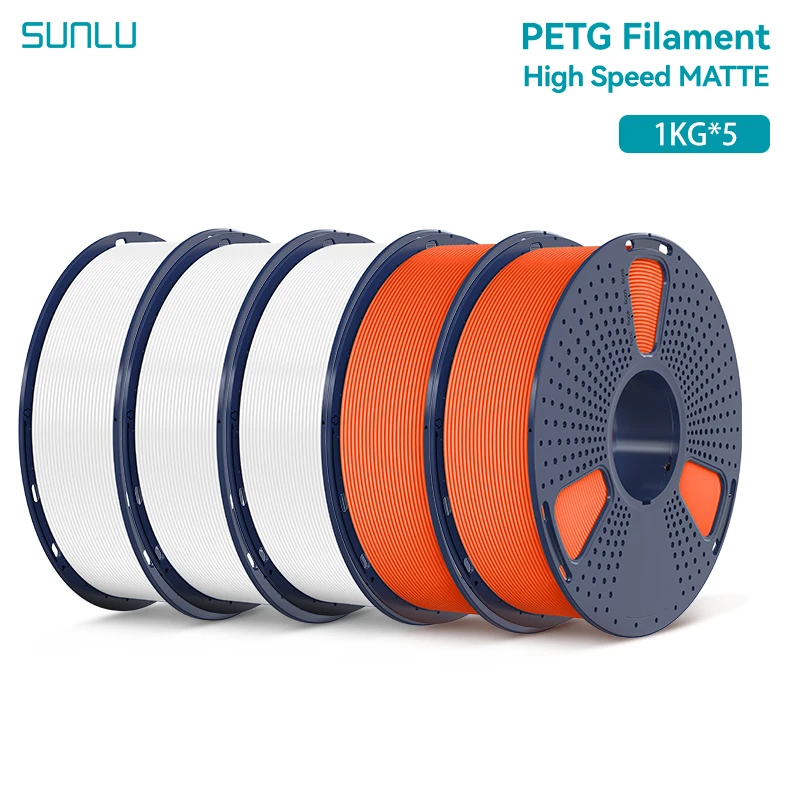 SUNLU High Speed Matte PETG Filament 1.75mm, 5 kg, 3WT 2OR