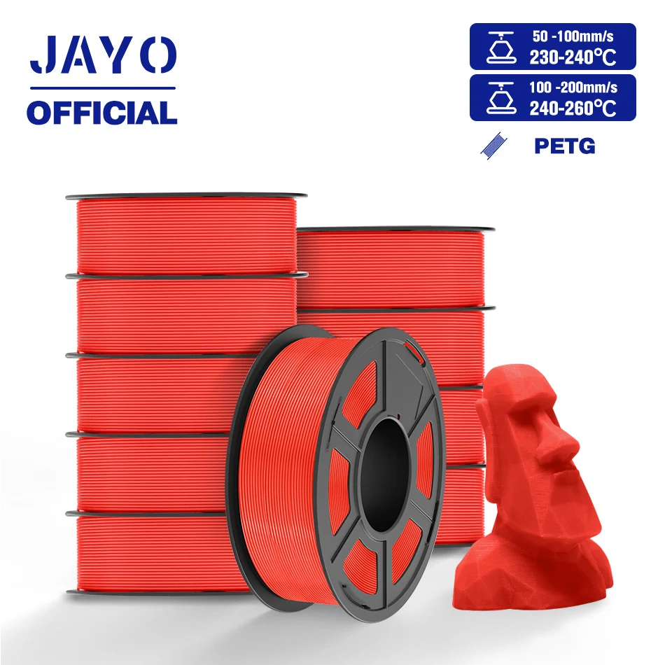 JAYO PETG Filament 1.75mm, 10 Spools, Cherry Red 10 Rolls