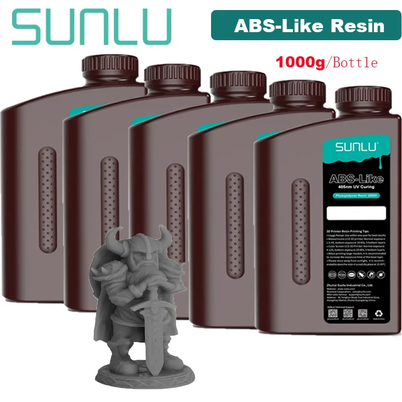 SUNLU Standard & ABS-Like UV Resin 405nm, 5 kg, ABS-LIKE Dark Gray