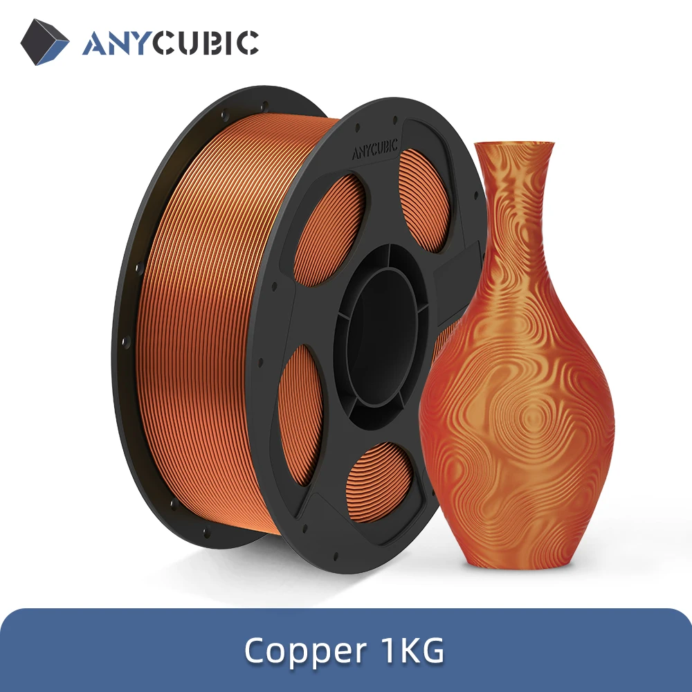ANYCUBIC Silk PLA Filament 1.75mm, 1 kg Spool, 1KG Cooper