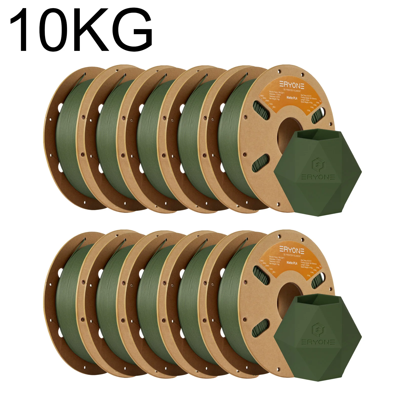 ERYONE Matte PLA Filament 1.75mm, 10 kg (10 × 1 kg) – photo 3