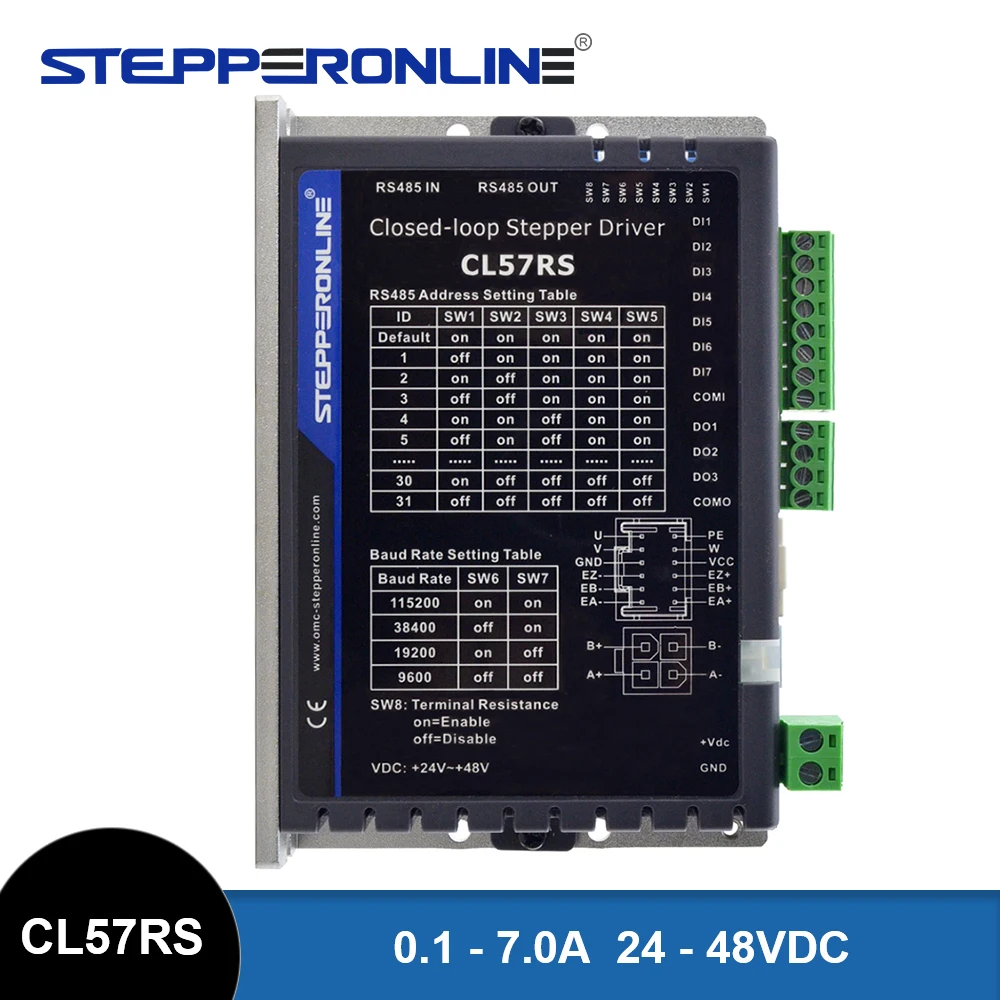 STEPPERONLINE CL57RS Closed Loop Stepper Driver, Modbus RS485