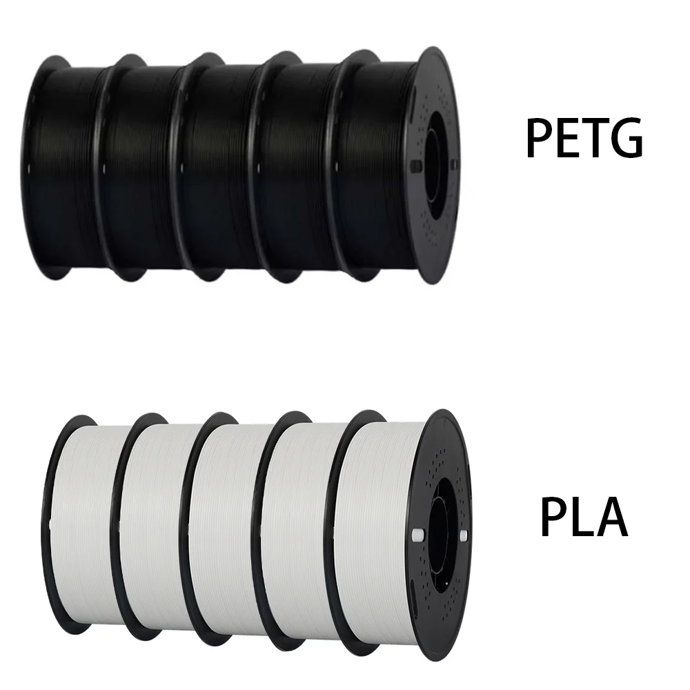 KINGROON PLA + PETG Filament Bundle 1.75mm, 10 kg, PETG BK PLA WE 10KG