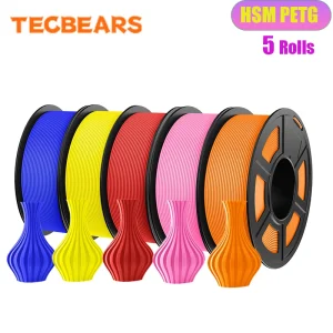 TECBEARS High Speed Matte PETG Filament 1.75mm, 5-Spool Set