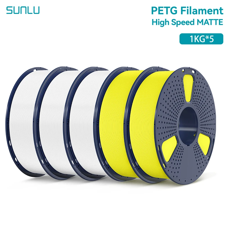 SUNLU High Speed Matte PETG Filament 1.75mm, 5 kg, 3WT 2YL