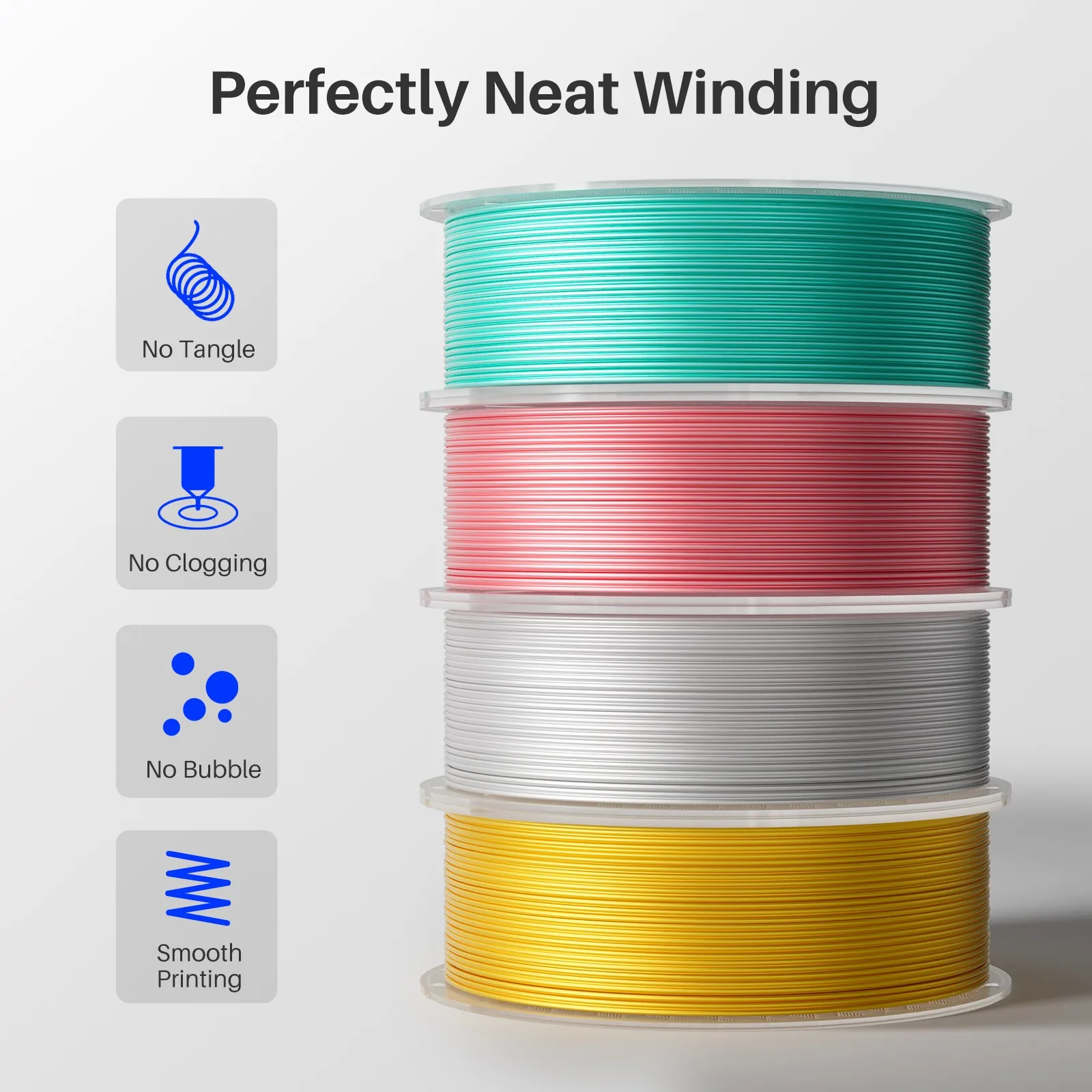 ELEGOO Silk PLA Filament 1.75mm, 2 kg Packs – photo 2