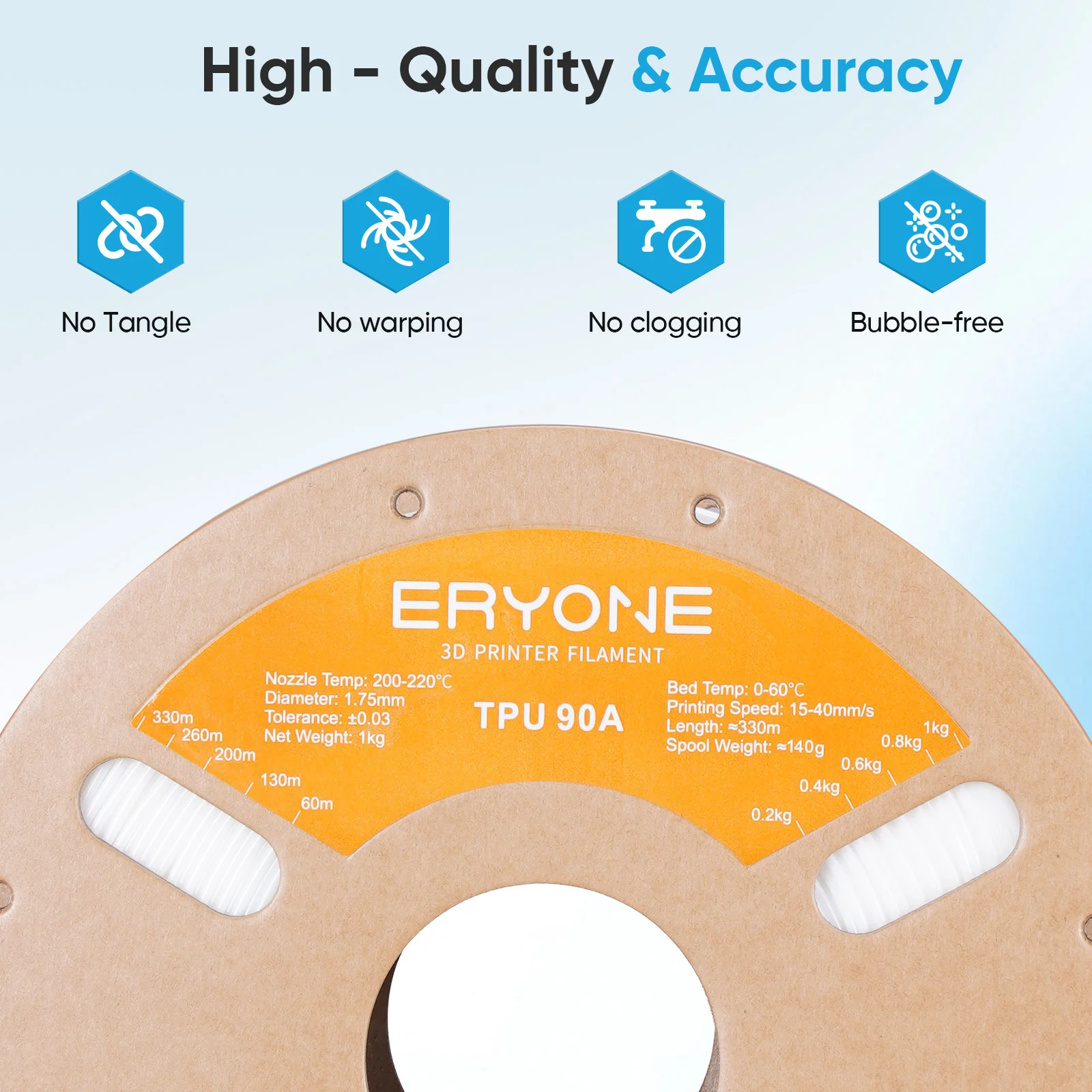 ERYONE TPU 90A Flexible Filament 1.75mm, 1 kg to 6 kg – photo 5