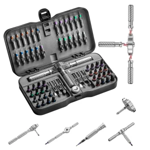 VMAN 66-in-1 Ratchet Screwdriver Set with Magnetic Bits