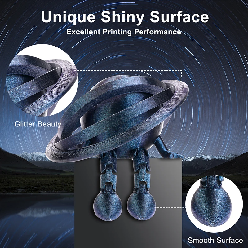 ERYONE Galaxy Glitter PLA Filament 1.75mm, 3 kg (3 × 1 kg) – photo 5