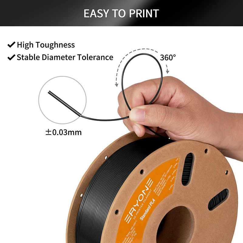 ERYONE Standard PLA Filament 1.75mm, 1 kg Spool – photo 3