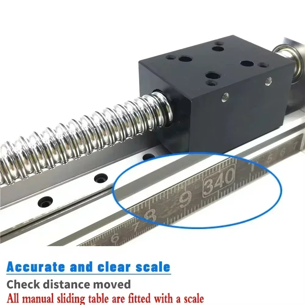 SFU1605 Ball Screw Manual Linear Stage with Handwheel, 100–300 mm – photo 4