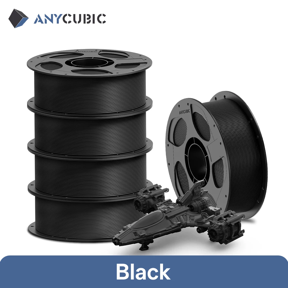ANYCUBIC PETG Filament 1.75mm, 5 kg (5 × 1 kg), 5KG Black