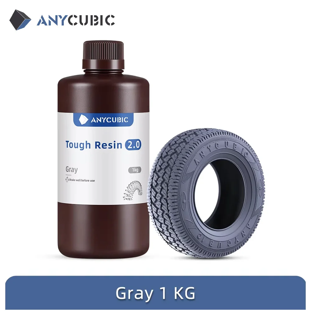 ANYCUBIC Tough Resin 2.0, 405nm, 1 kg or 2 kg, 1kg Tough2.0 GRAY