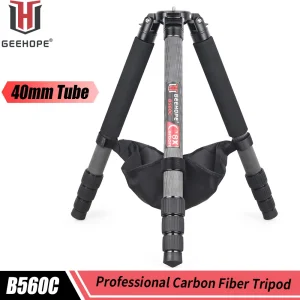 GEEHOPE B560C Heavy-Duty Carbon Fiber Tripod, 30 kg Load