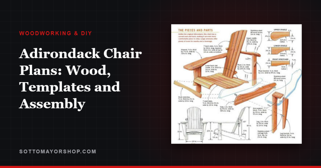 Adirondack Chair Plans: Wood, Templates and Assembly