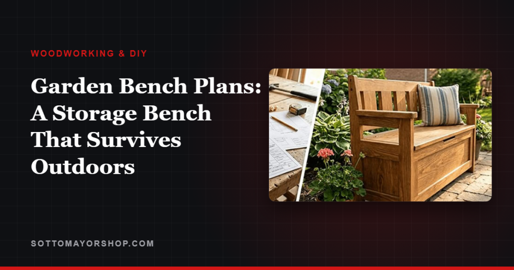 Garden Bench Plans: A Storage Bench That Survives Outdoors