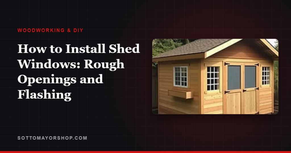 How to Install Shed Windows: Rough Openings and Flashing