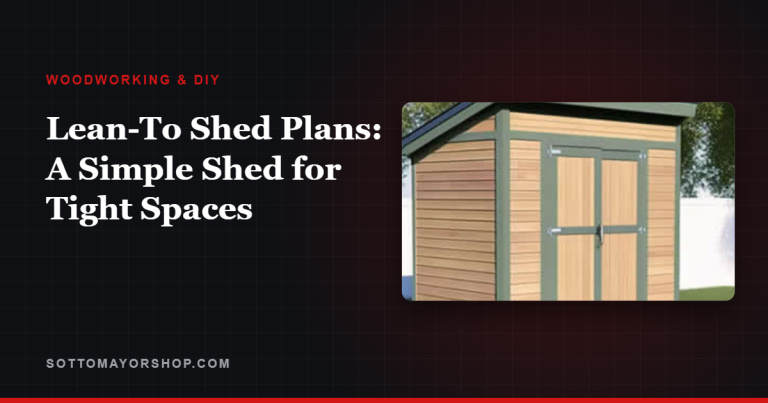 Lean-To Shed Plans: A Simple Shed for Tight Spaces