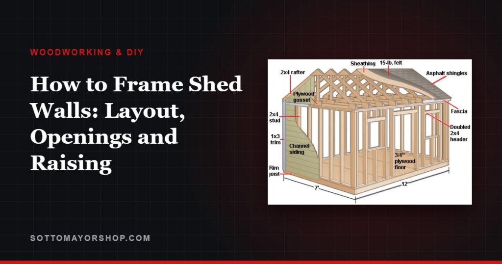 How to Frame Shed Walls: Layout, Openings and Raising