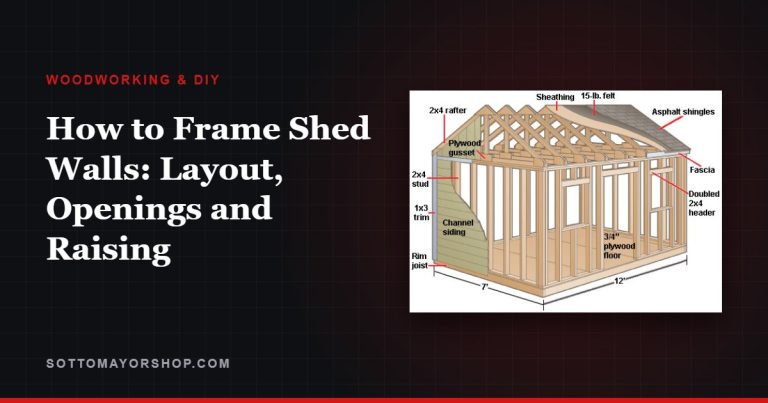 How to Frame Shed Walls: Layout, Openings and Raising